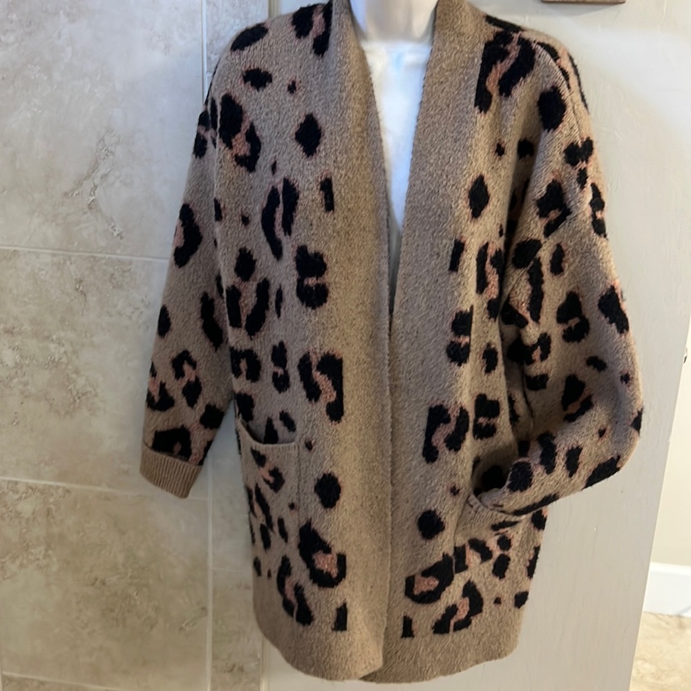 Leopard print cardigan